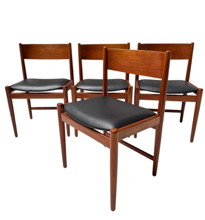 Four Mid-Century Modern Dining Room Chairs by Kurt Østervig for Sibast, 1960s